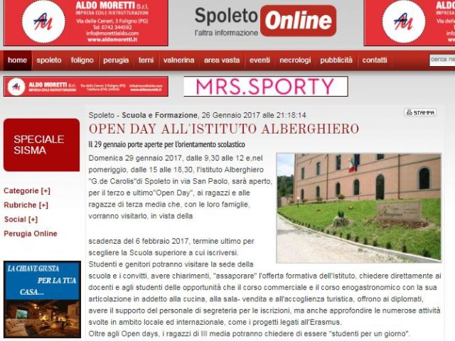 spoleto on line 26 gennaio 2017